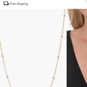 14K Gold Ball Bead Chain Necklace